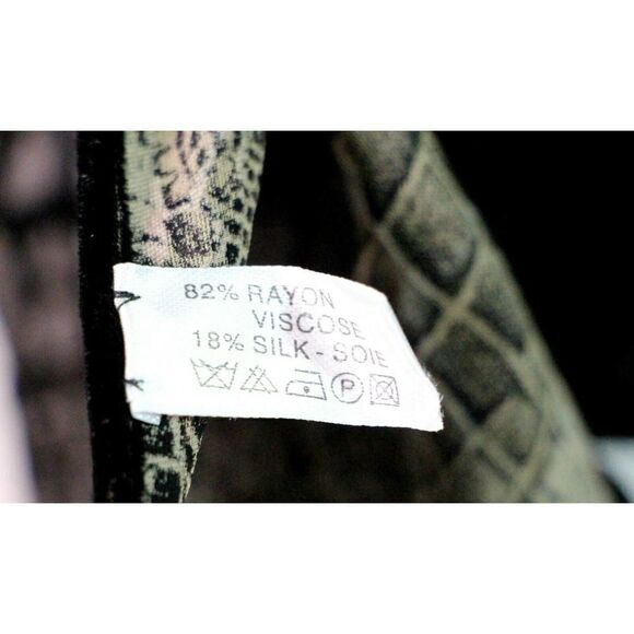 Sz 13"x61" ITALY BLACK GRAY CHIFFON VELOUR SILK BLEND BURNOUT POM POM SCARF (F66 - Picture 8 of 9